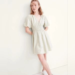NWT Madewell Linen Blend Sophia Mini Dress Size M